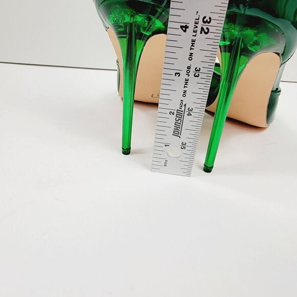 Steve Madden Opar Green Translucent Pointed Toe Stiletto Pump NEW Size 8.5 - Picture 8 of 12